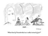"What kind of Neanderthal uses vodka instead of gin?" Premium Giclee Print by Liza Donnelly