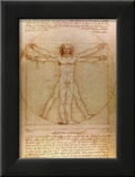 Vitruvian Man, c.1492 Art by Leonardo da Vinci 