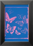 Vanishing Animals: Butterflies, c.1986 (Hot Pink on Blue) Affiches par Andy Warhol