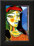 Girl with Red Beret Affiches par Pablo Picasso