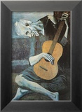 De oude gitarist, ca. 1903 Print van Pablo Picasso De oude gitarist, ca. 1903 Print van Pablo Picasso