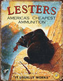 Lester's Ammunition Hunting Ammo Cartel de chapa