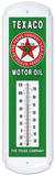 Texaco Motor Oil Indoor/Outdoor Weather Thermometer Tin Sign