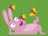 The Pink Rabbit Prints by Nathalie Choux