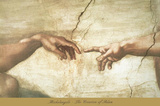 The Creation of Adam (detail) Posters par Michelangelo Buonarroti 