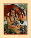 Maiden Wolf & Horse Print