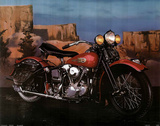 Knucklehead Motorcycle Affiches par Ron Kimball