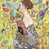 Dame à l'éventail Poster par Gustav Klimt