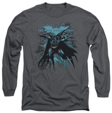 Long Sleeve: The Dark Knight Rises - Blue Crackle Shirts