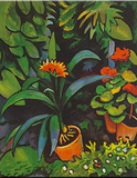 Blumen im Garten Posters par Auguste Macke