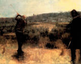 Nostalgic Golf (Players at Sunset) Affiche