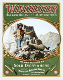 Winchester Big Game Rifles and Ammunition Hunter with Ram Plaque en métal
