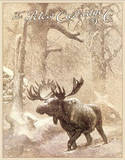The Peter's Cartridge Co Moose in Snowstorm Hunting Cartel de chapa The Peter's Cartridge Co Moose in Snowstorm Hunting Cartel de chapa