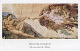 La Crezione di Adamo The Creation of Adam Art par Michelangelo Buonarroti 