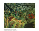 Surprised Storm in the Forest Posters af Henri Rousseau