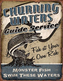 Churning Waters Fishing Guide Service Cartel de chapa Churning Waters Fishing Guide Service Cartel de chapa