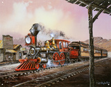 Number 82 Train Rolling Thru Town Tin Sign