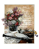 Music Clarinet Floral 1 Prints
