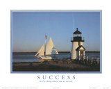 Success It is by Taking Chances that We Succeed Lighthouse Motivational Posters