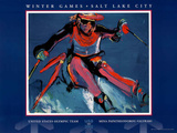 Skier 2002 Salt Lake City Olympic Posters by Mina Papatheodorou-Valyraki
