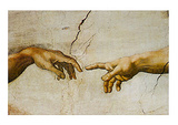 Creation of Adam Detail Affiches par Michelangelo Buonarroti 