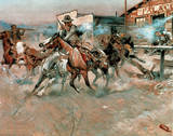 Cowboys (Gun Fight) Print