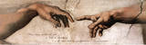 Creation of Adam Detail Quote Affiches par Michelangelo Buonarroti 