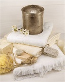 Bathroom with Flowers Posters by Catherine Beyler