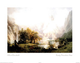 Rocky Mountain View Print by Albert Bierstadt
