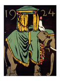 Elephant with Howdah, c.1924 Posters