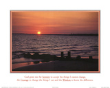 Serenity Prayer Ocean Beach Sunset Prints