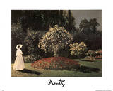 Lady in the Garden Claude Monet Posters