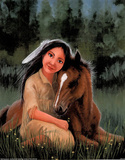 Native American (Maid & Horse) Posters