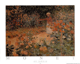 Au Jardin Poster von Claude Monet