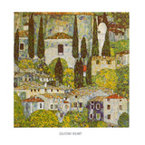 Church at Cassone on Garda Poster par Gustav Klimt