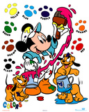 Mickey Mouse Painting Colors Posters