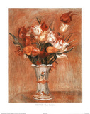 Les Tulipe Flower Vase Posters by Pierre-Auguste Renoir