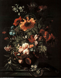 Vase Of Flowers Poster by Simon Peeterz Verelst