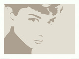 Audrey Hepburn Photo Negative Effect Poster
