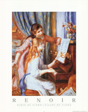 Girls at Piano Posters by Pierre-Auguste Renoir