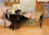 Skaloma Playing Scales Prints by Carl Larsson