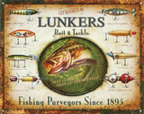 Lunker's Lures Bait and Tackle Tin Sign