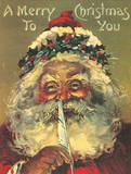 Santa Claus A Merry Christmas To You Tin Sign