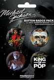 Michael Jackson - King of Pop, Commemorative Music Button Pin 4-Pack Badge