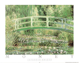 Japanese Bridge Prints by Claude Monet