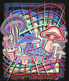 Magic Mushrooms Blacklight Reactive Cloth Wall Hanging Tapestry Prints