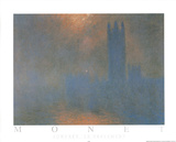 Londres Le Parlement Print by Claude Monet