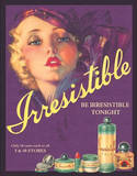 Irresistible Talc Bath Ad Tin Sign