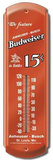 Budweiser Beer 15 Cents Indoor/Outdoor Weather Thermometer Tin Sign