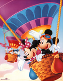 Mickey Mouse and Friends Hot Air Balloons Poster
